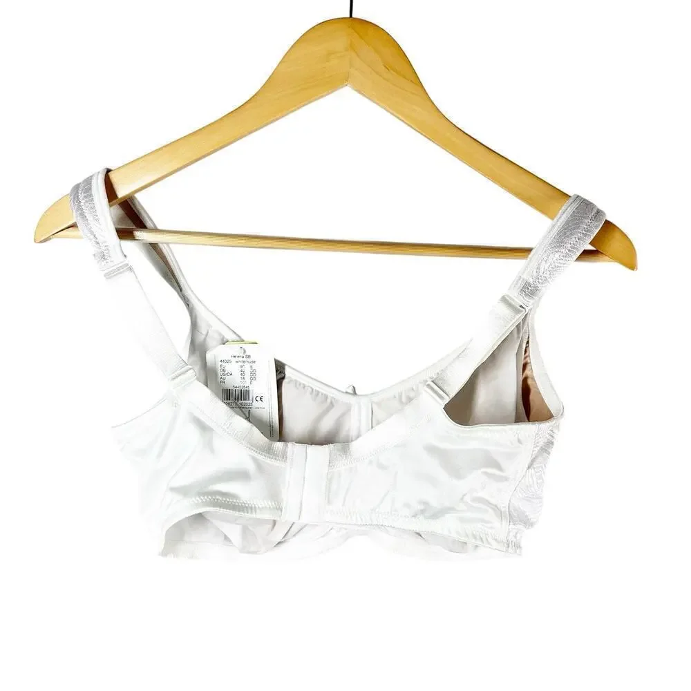 Amoena Helena 44025 Soft Cup Mastectomy Wireless Bra Size 40DD White Nude